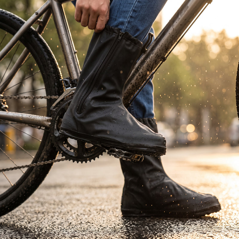 Waterproof Shoe Covers Non Slip Cycling Motorcycle Rain Overshoes, product photo 3