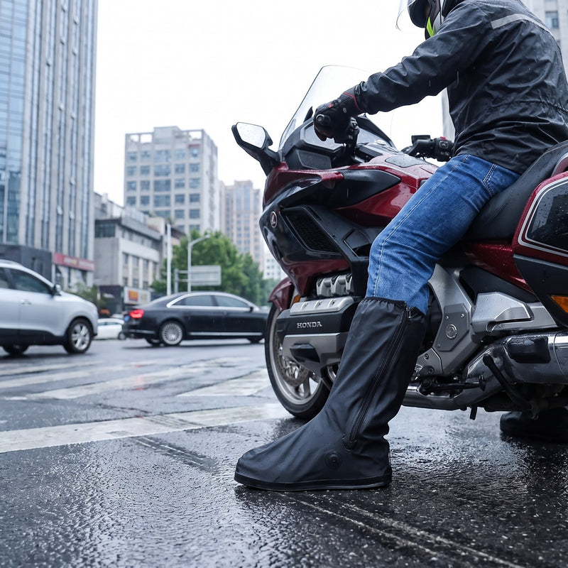 Waterproof Shoe Covers Non Slip Cycling Motorcycle Rain Overshoes, product photo 5