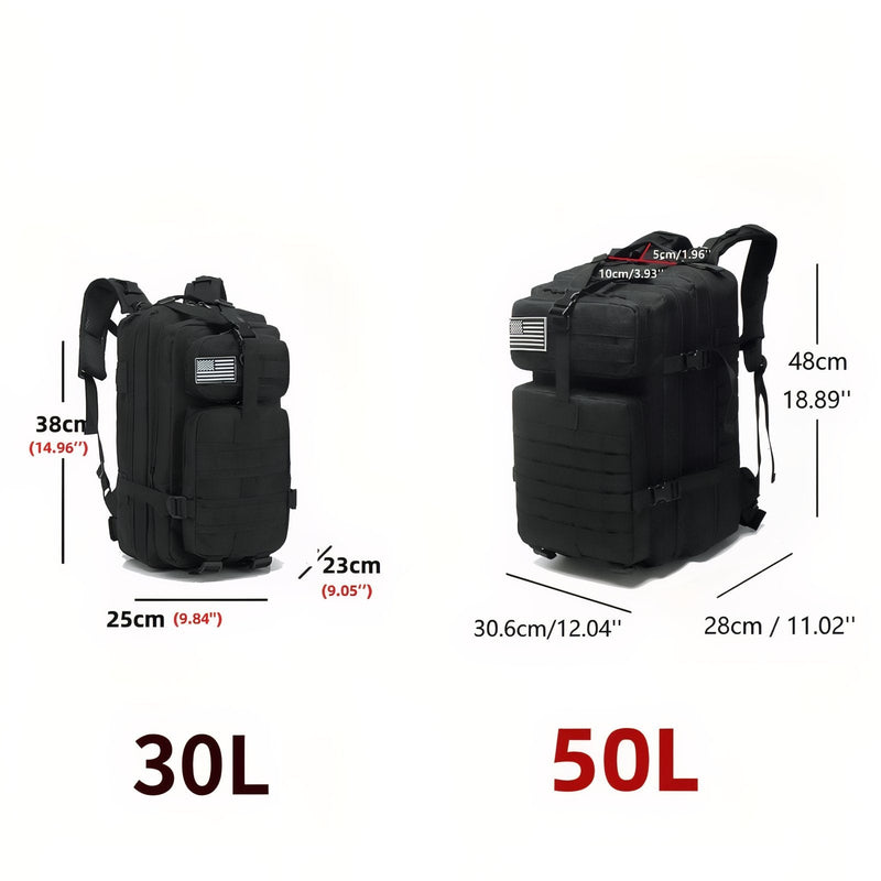 Waterproof Tactical Backpack Military Hiking Rucksack 30L 50L – product view 14 | Great Lakes Outdoor