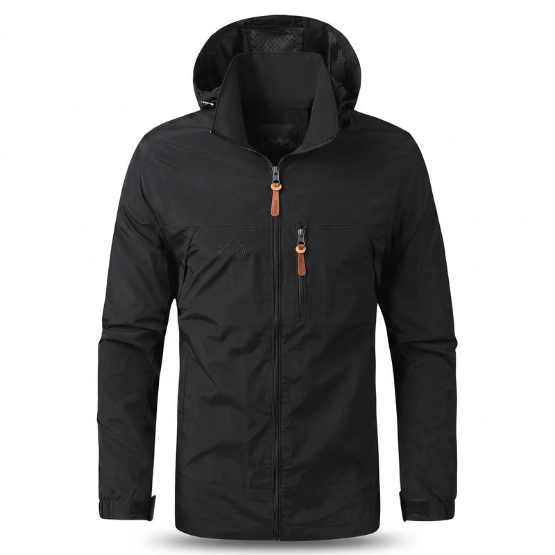 Waterproof Windbreaker Jacket Mesh Lined Detachable Hood Rain Shell, product photo 7