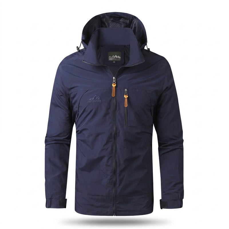 Waterproof Windbreaker Jacket Mesh Lined Detachable Hood Rain Shell, product photo 8