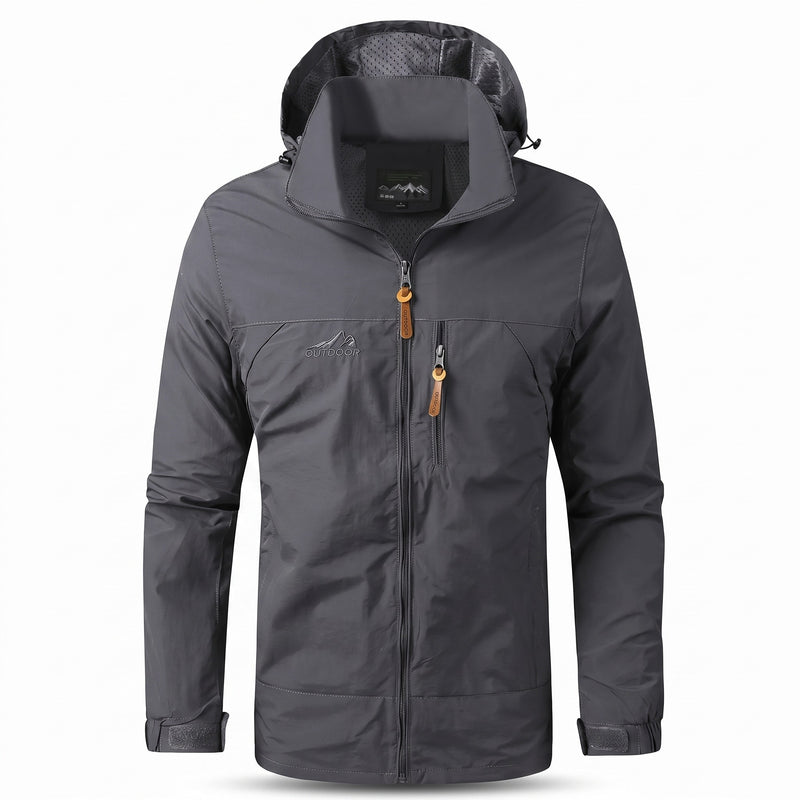 Waterproof Windbreaker Jacket Mesh Lined Detachable Hood Rain Shell, product photo 9