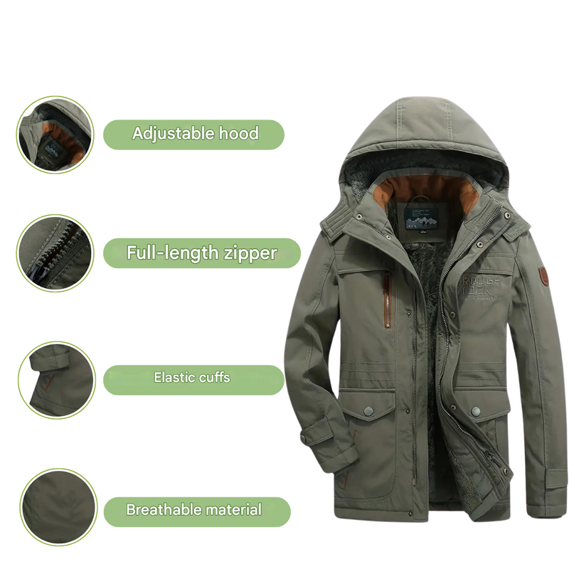 Waterproof Windproof Lined Outdoor Jacket Warm Winter Coat – product view 10 | Great Lakes Outdoor