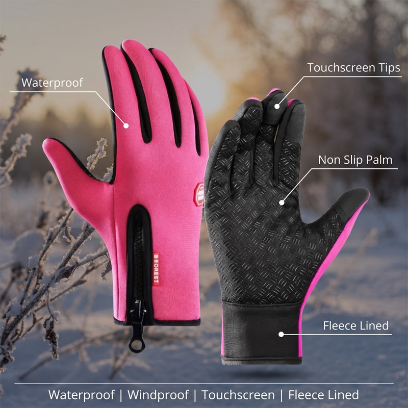 Waterproof Winter Gloves Touchscreen Fleece Lined Windproof Mittens, product photo 2