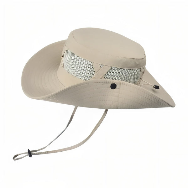 Wide Brim Hiking Hat Ventilated Sun Protection Trail Cap