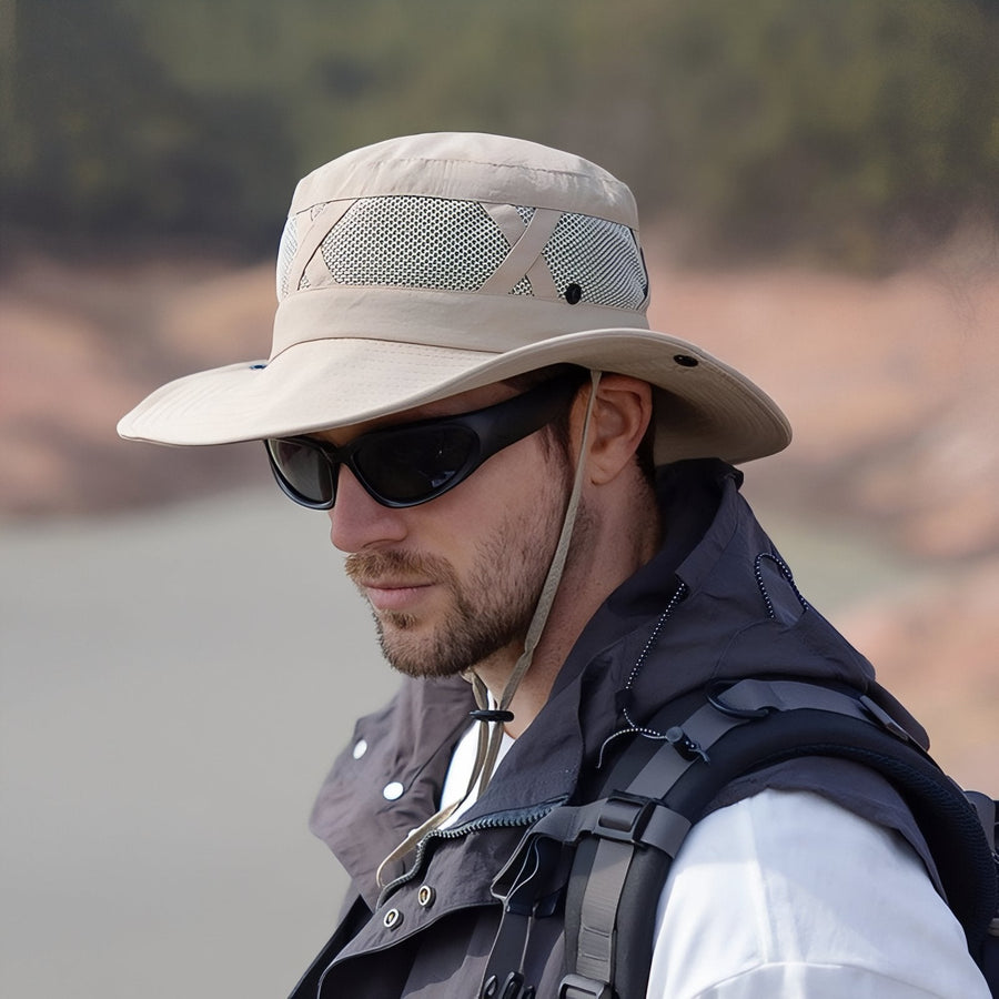 Wide Brim Hiking Hat Ventilated Sun Protection Trail Cap – product view 4 | Great Lakes Outdoor