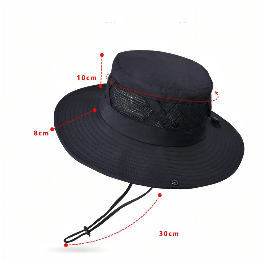 Wide Brim Hiking Hat Ventilated Sun Protection Trail Cap – product view 5 | Great Lakes Outdoor