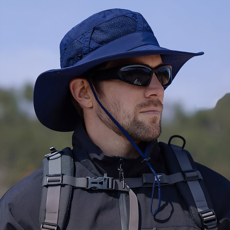 Wide Brim Hiking Hat Ventilated Sun Protection Trail Cap – product view 10 | Great Lakes Outdoor