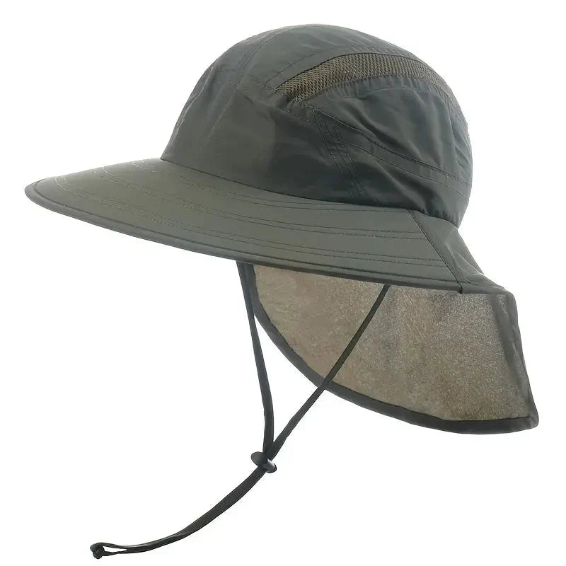 Wide Brim Sun Hat Neck Flap UV Protection Lightweight Outdoor Hat – product view 1 | Great Lakes Outdoor