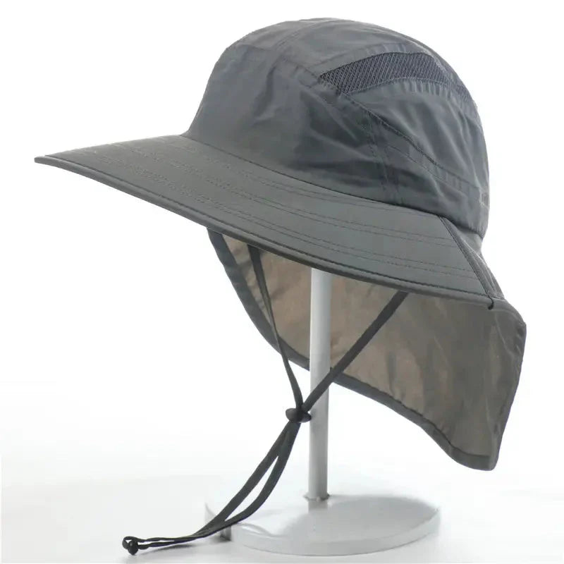 Wide Brim Sun Hat Neck Flap UV Protection Lightweight Outdoor Hat – product view 2 | Great Lakes Outdoor