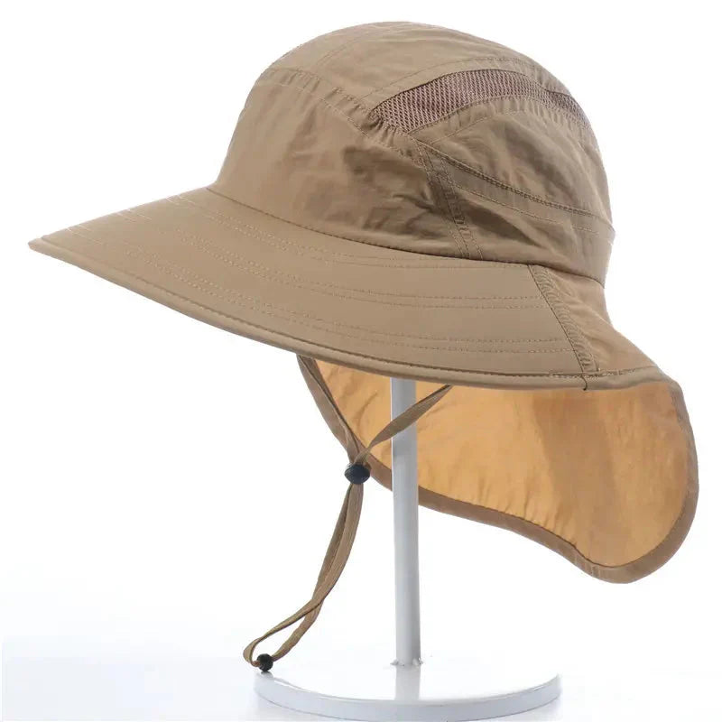 Wide Brim Sun Hat Neck Flap UV Protection Lightweight Outdoor Hat – product view 4 | Great Lakes Outdoor