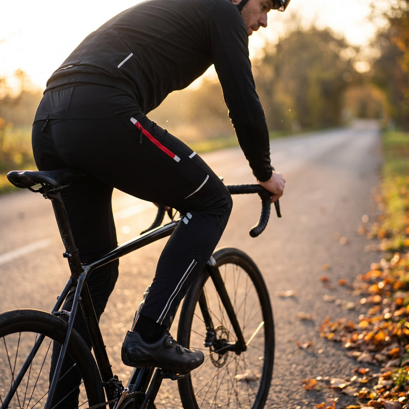 Windproof Cycling Pants Breathable UPF 50 Reflective Bike Trousers, product photo 3