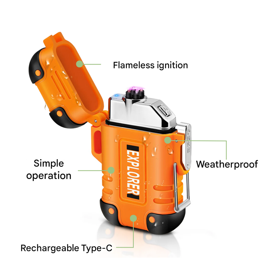 Windproof Waterproof Electric Lighter USB Rechargeable Survival Lighter – product view 13 | Great Lakes Outdoor