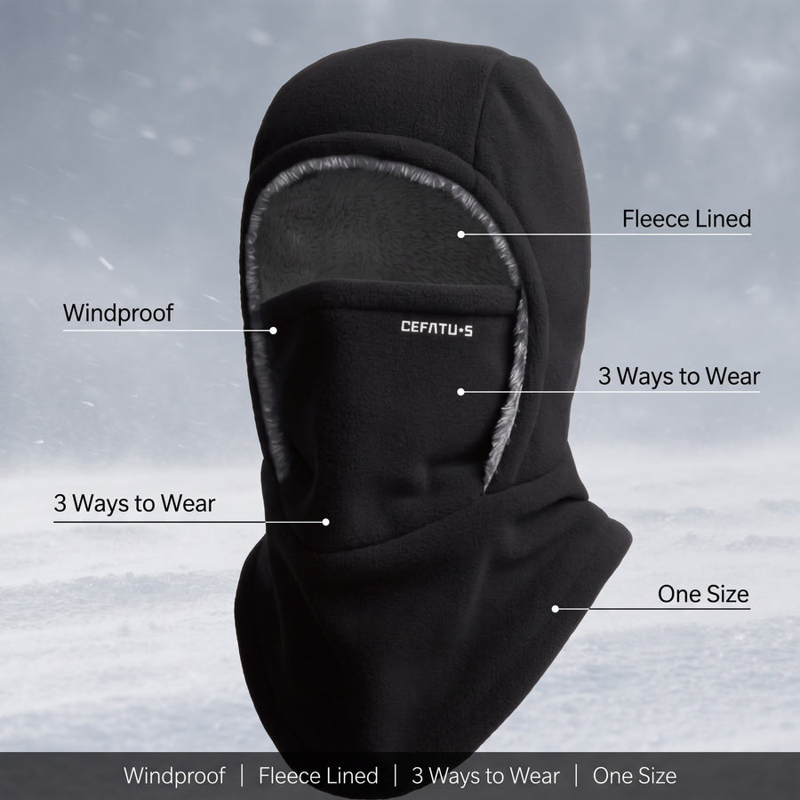 Winter Fleece Balaclava Windproof Thermal Face Mask Neck Warmer, product photo 2