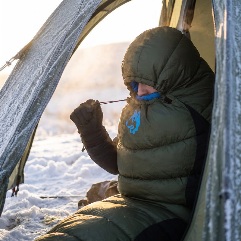 Winter Mummy Sleeping Bag Hooded Down Blend Fill Cold Weather, product photo 3