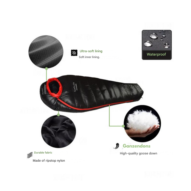 Winter Sleeping Bag Goose Down -20C Lightweight 400T Ripstop Camping – product view 8 | Great Lakes Outdoor