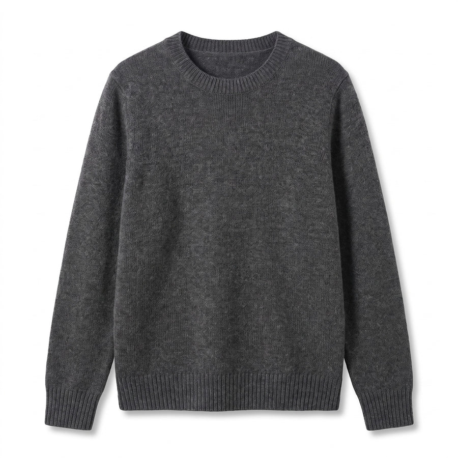 Women's Cashmere Blend Sweater Crew Neck Loose Fit Plush Knit, product photo 6
