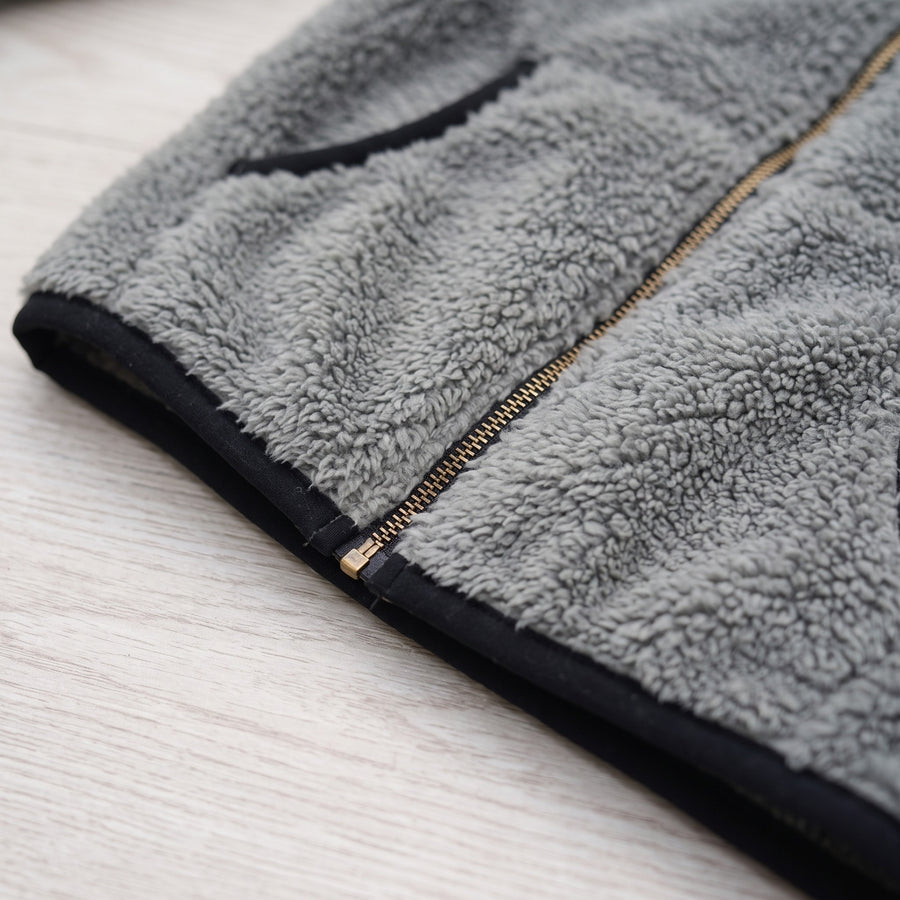 Women's Casual Jacket Plush Trim Contrast Zip Slim Fit Short, product photo 4