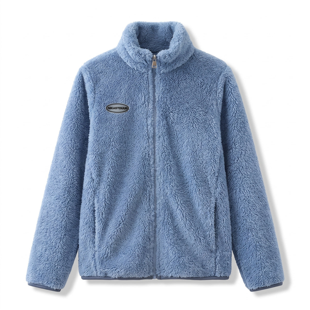 Women's Double Faced Coral Fleece Winter Jacket Lapel Zip Coat, product photo 1