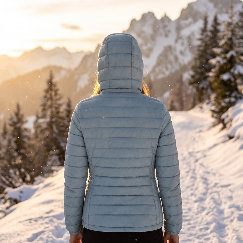 Women’s Down Puffer Jacket 90% White Duck Down Warm Winter Parka, product photo 3