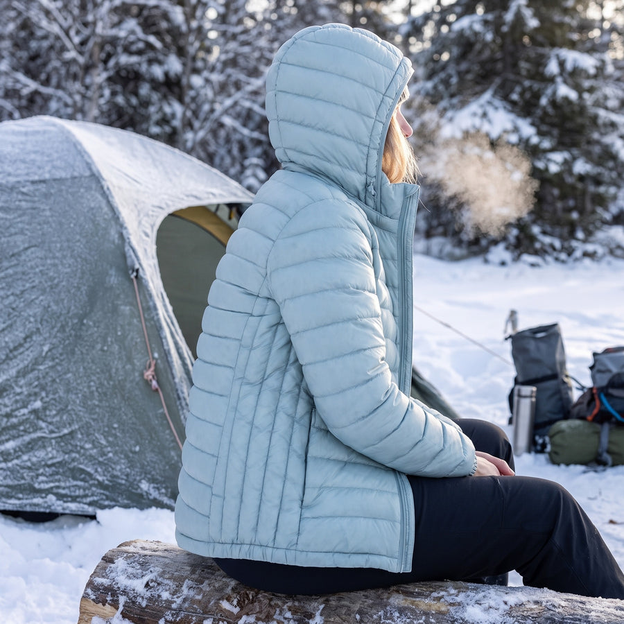 Women’s Down Puffer Jacket 90% White Duck Down Warm Winter Parka, product photo 5