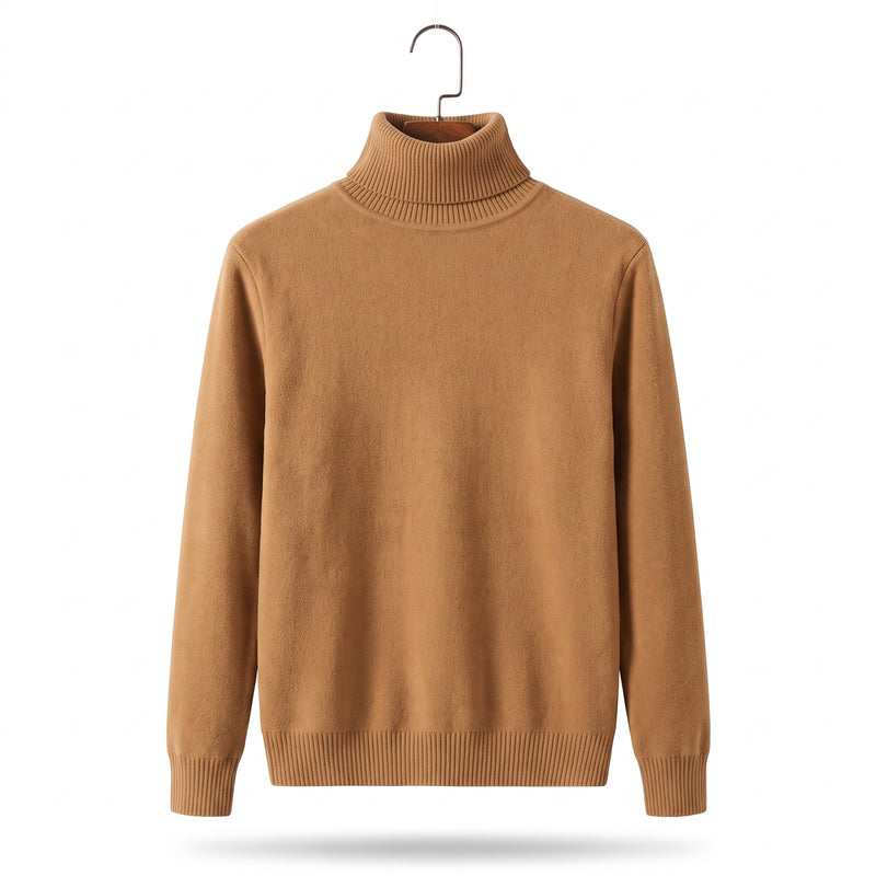 Women's Fleece Base Layer Top High Neck Stretch Warm Knit Sweater, product photo 11