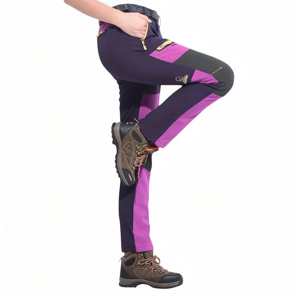 Women's Fleece Lined Hiking Pants Warm Windproof Outdoor Trousers