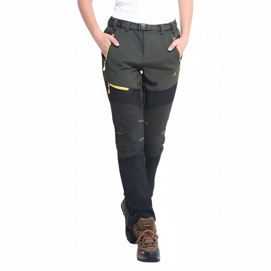 Women's Fleece Lined Hiking Pants Warm Windproof Outdoor Trousers – product view 14 | Great Lakes Outdoor