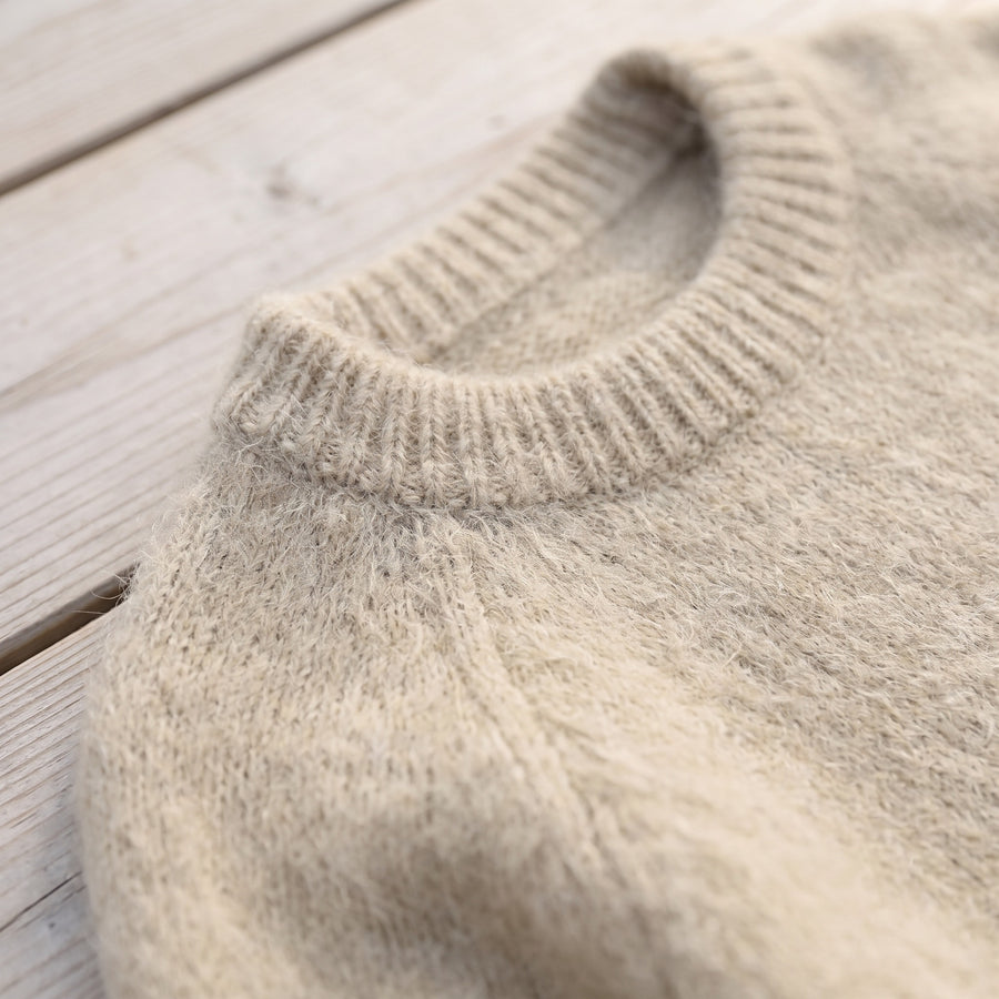Women's French Style Sweater Crew Neck Stretch Knit Straight Top, product photo 4