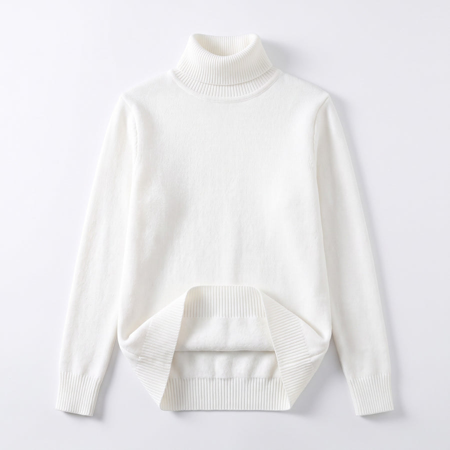 Women's High Neck Sweater Viscose Blend Soft Warm Knit Pullover, product photo 1