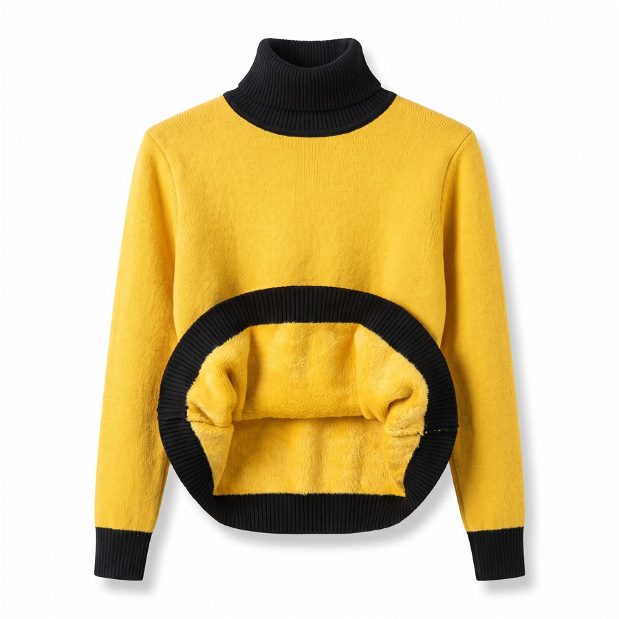 Women's High Neck Sweater Viscose Blend Soft Warm Knit Pullover, product photo 7