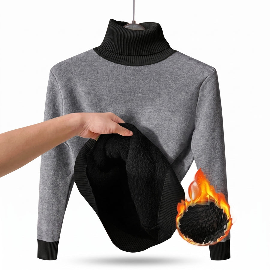 Women's High Neck Sweater Viscose Blend Soft Warm Knit Pullover, product photo 8