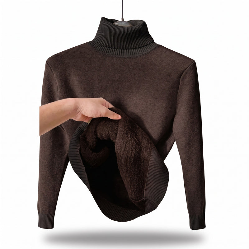 Women's High Neck Sweater Viscose Blend Soft Warm Knit Pullover, product photo 9