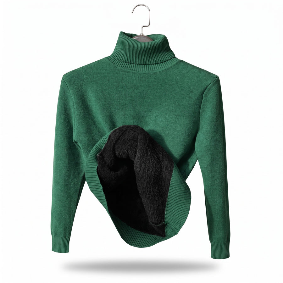 Women's High Neck Sweater Viscose Blend Soft Warm Knit Pullover, product photo 12