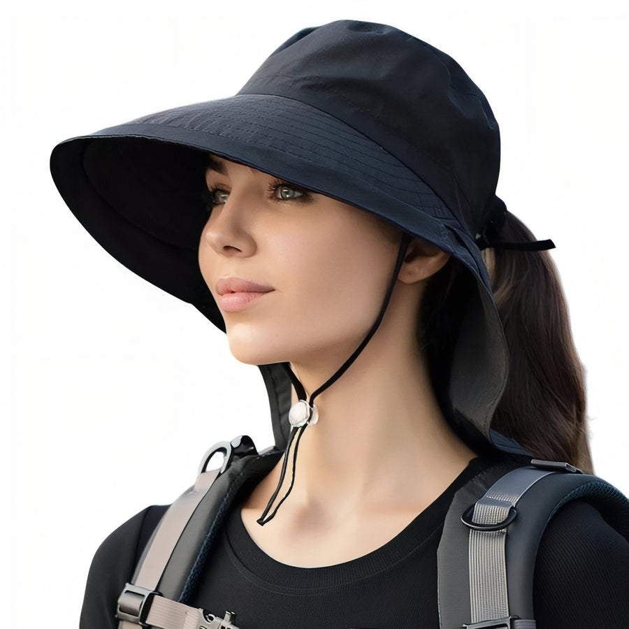 Women's Hiking Sun Hat Wide Brim Neck Protection Cap – product view 18 | Great Lakes Outdoor