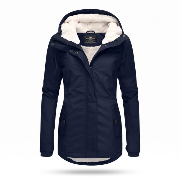 Women's Hooded Winter Parka Sherpa Lined Hood Adjustable Warm Coat
