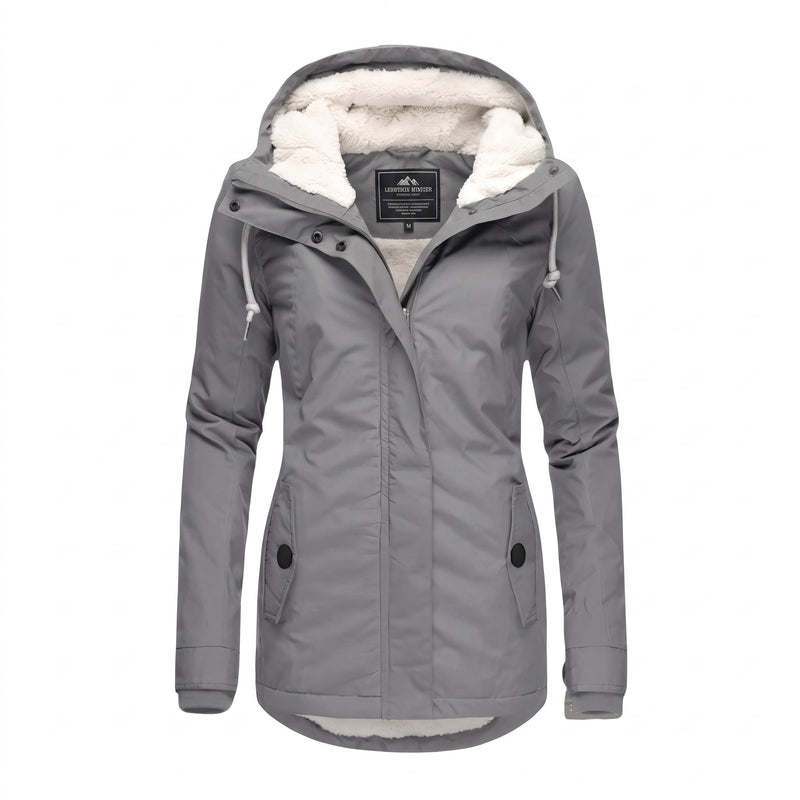Women's Hooded Winter Parka Sherpa Lined Hood Adjustable Warm Coat, product photo 6