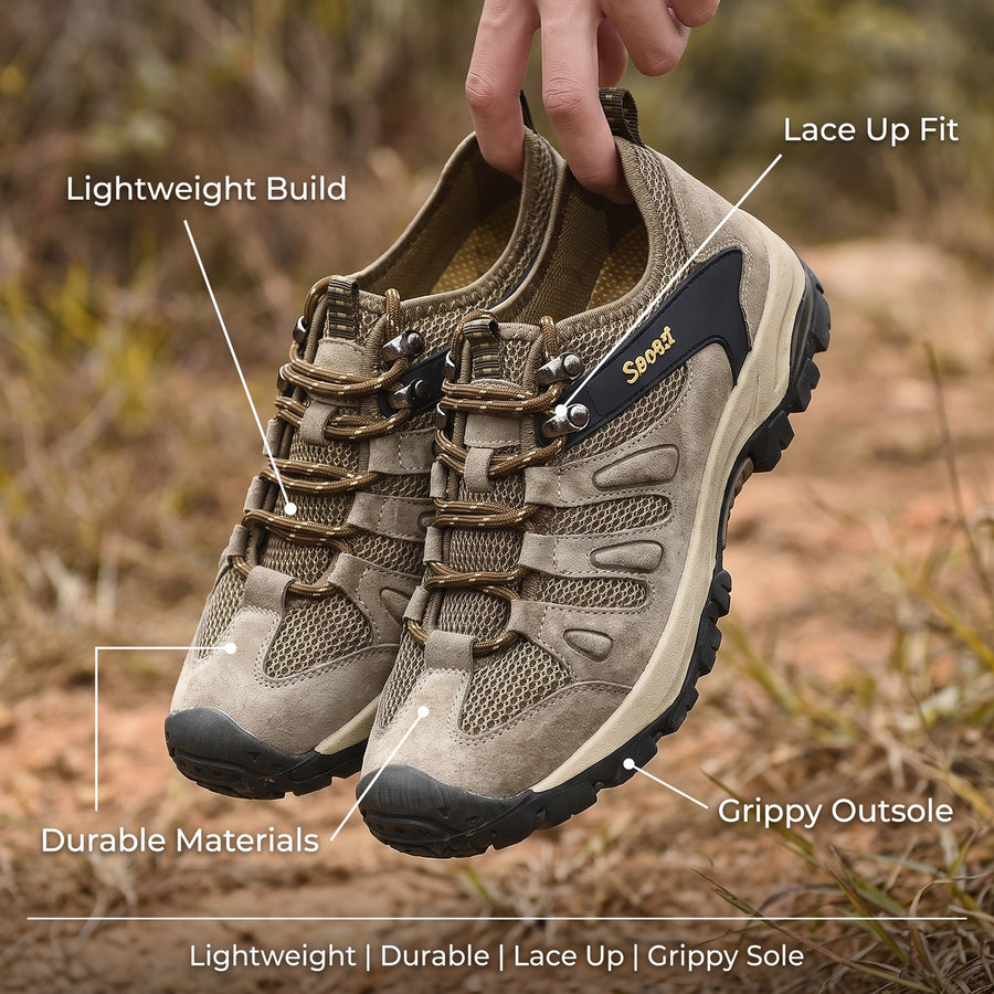 Women’s Lightweight Hiking Shoes Durable Lace Up Trail Walking, product photo 2