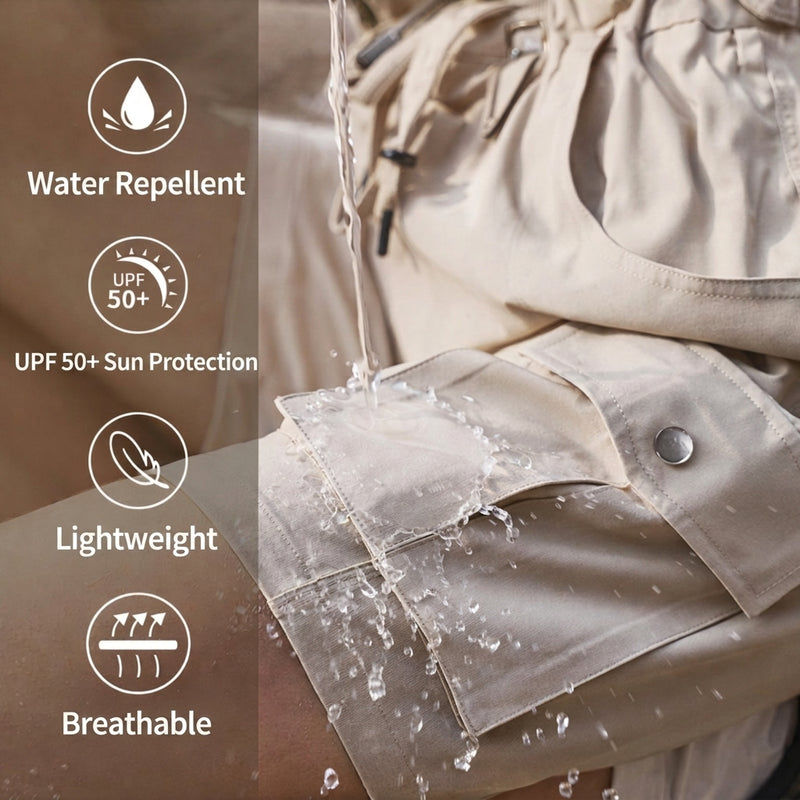 Women's Long Hiking Shorts Quick Dry Breathable Cargo Trail Shorts – product view 2 | Great Lakes Outdoor
