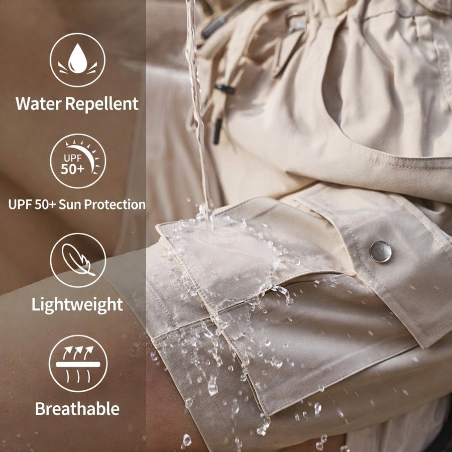 Women's Long Hiking Shorts Quick Dry Breathable Cargo Trail Shorts – product view 2 | Great Lakes Outdoor