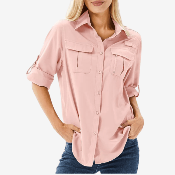 Women's Long-Sleeve Breathable Hiking Shirt Sun Protection Trail Top
