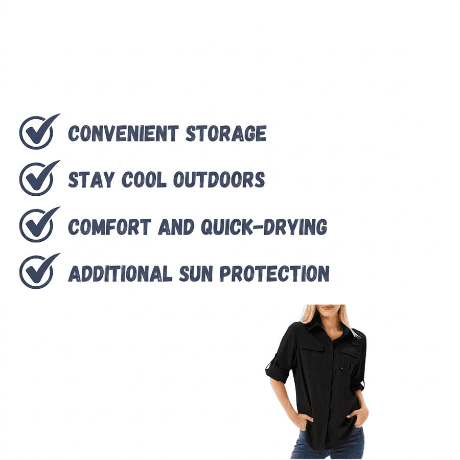 Women's Long-Sleeve Breathable Hiking Shirt Sun Protection Trail Top – product view 6 | Great Lakes Outdoor