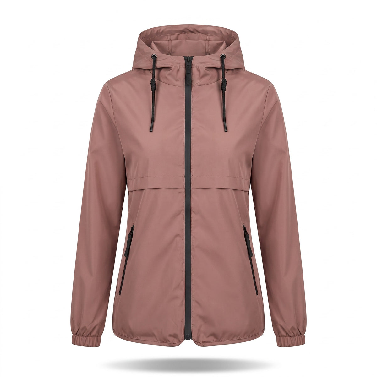 Women's Long Windbreaker Hooded Wind and Light Rain Protection, product photo 1