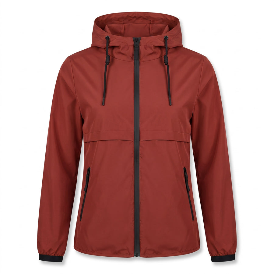 Women's Long Windbreaker Hooded Wind and Light Rain Protection, product photo 8