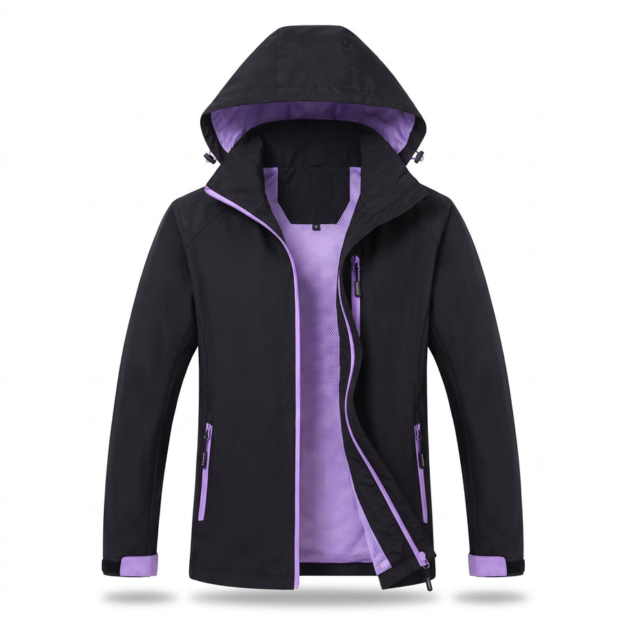Women's Outdoor Sport Jacket Detachable Hood Single Layer Zip, product photo 9