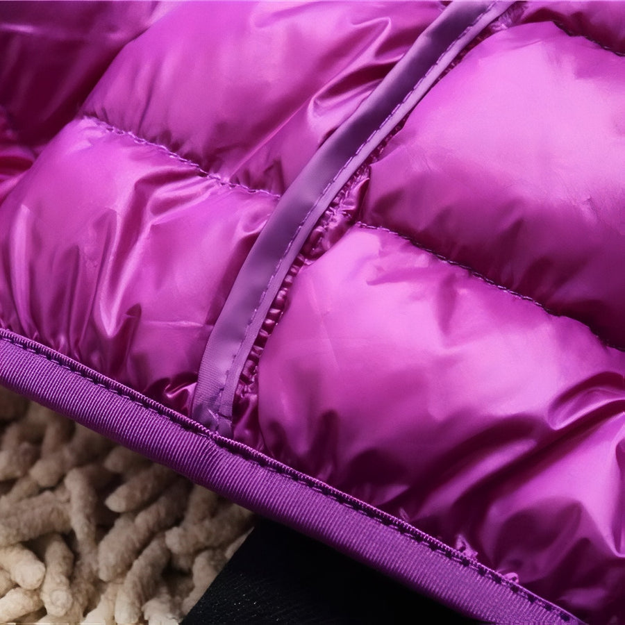 Women's Packable Down Hiking Jacket Lightweight Hooded Outdoor Coat – product view 7 | Great Lakes Outdoor