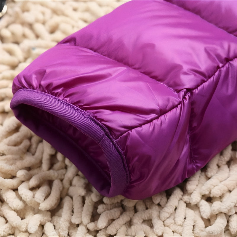 Women's Packable Down Hiking Jacket Lightweight Hooded Outdoor Coat – product view 9 | Great Lakes Outdoor