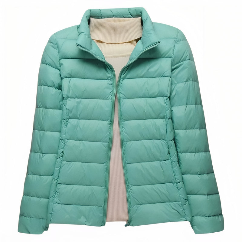 Women's Packable Down Hiking Jacket Lightweight Hooded Outdoor Coat – product view 21 | Great Lakes Outdoor