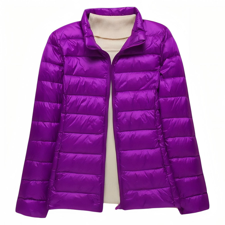 Women's Packable Down Hiking Jacket Lightweight Hooded Outdoor Coat – product view 28 | Great Lakes Outdoor