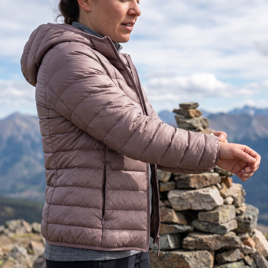 Women's Packable Down Jacket Lightweight Hooded Puffer Coat, product photo 5